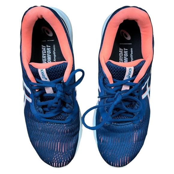 Asics Gel-Pulse 11 Women's Road Blue and Pink Running Shoes - Picture 3 of 6